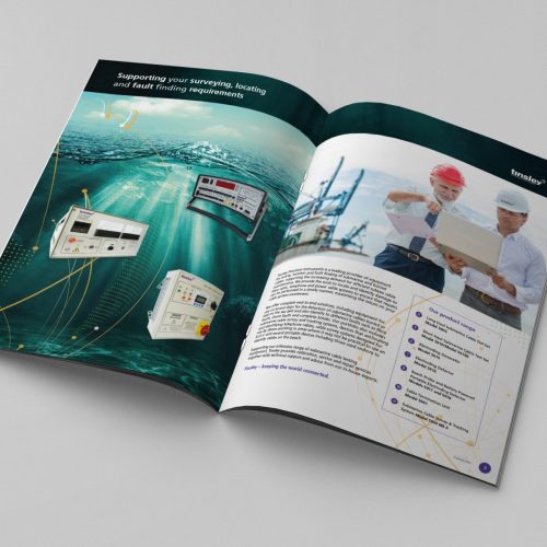 Tinsley Submarine and buried cable test equipment brochure pages 2 and 3